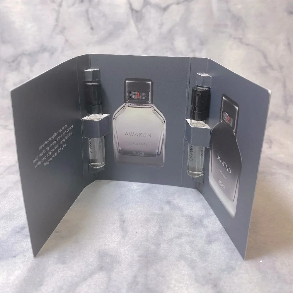 Lot of 5 TUMI Men Set,19 Degree Continuum Kinetic Awaken-5x2ml,0.06oz-5pc-NEW